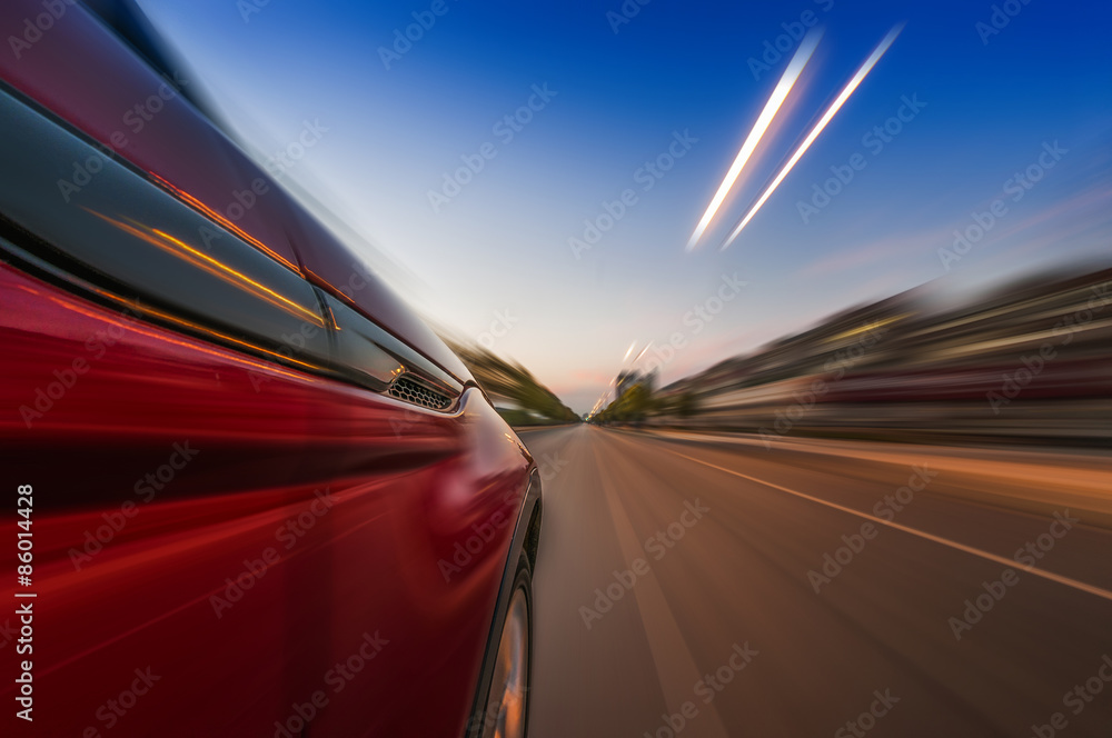 car on the road wiht motion blur background. car on the road wiht motion blur background.