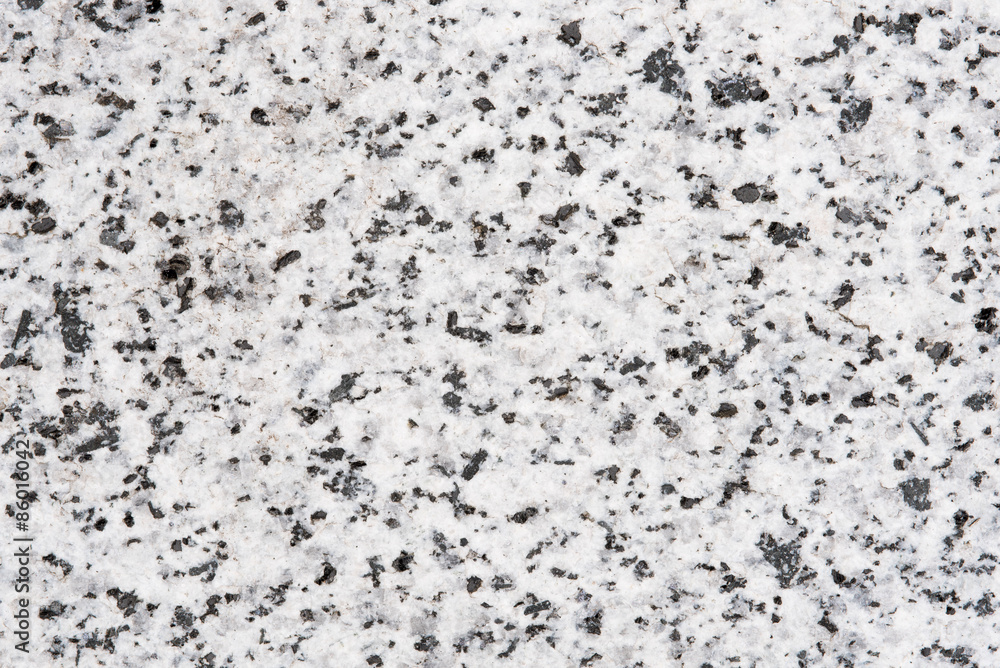 Close-up of granite slab patterns, black and white
