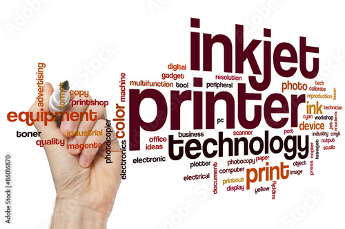 Inkjet printer word cloud