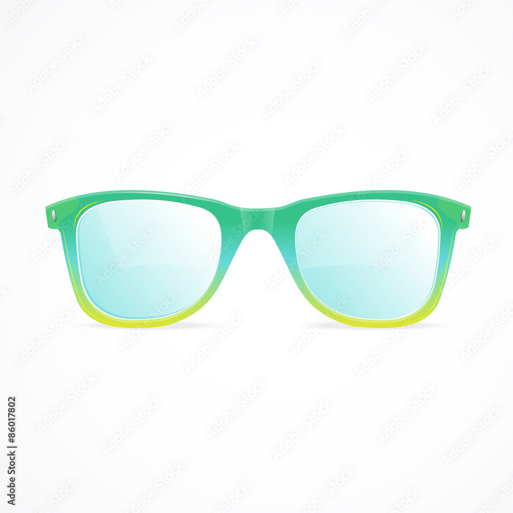 Fototapeta premium Vector glasses color