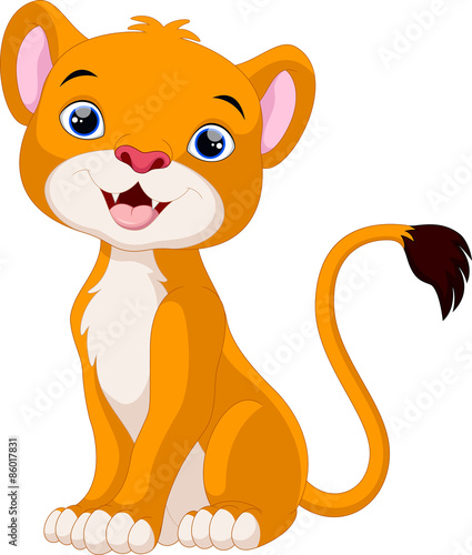 Cute lion cartoon