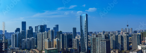 CHENGDU CHINA - May 2 2015 city panorama of chengdu china.One of