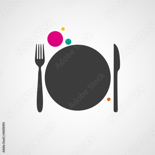 assiette et couvert