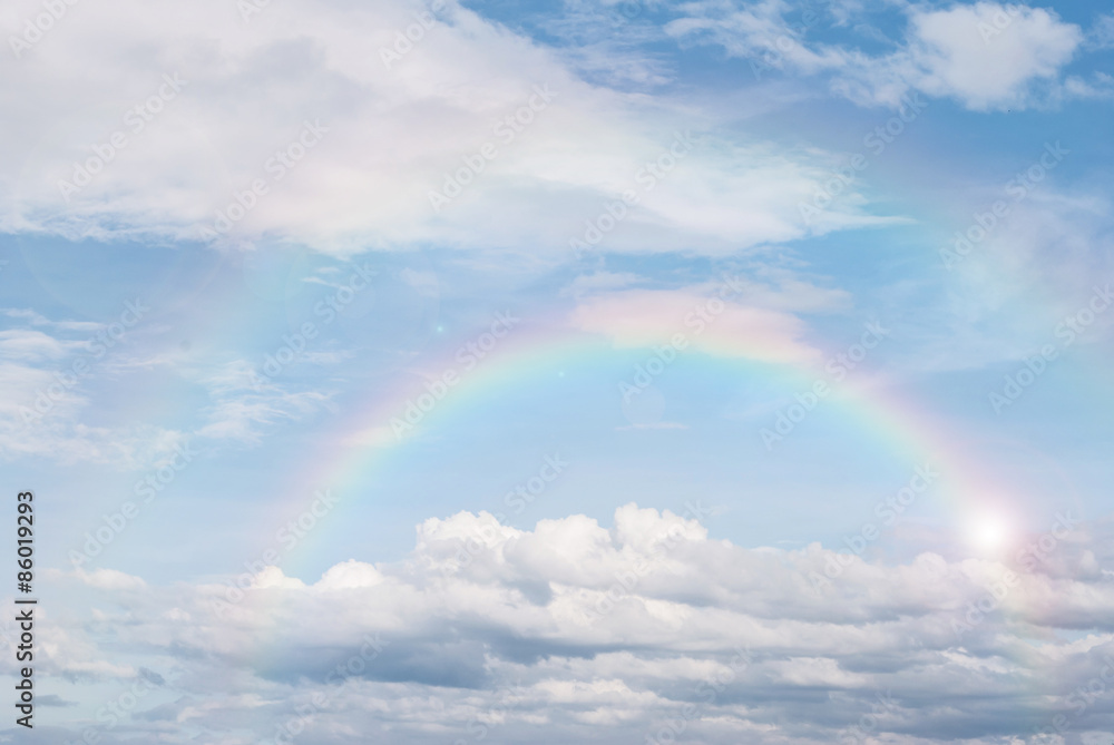 rainbow in the blue sky after the rain, for background rainbow in the blue sky after the rain, for background