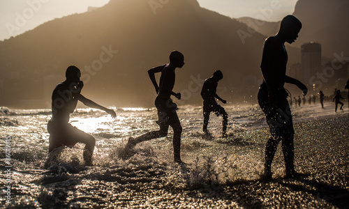 Praia a beira mar, RJ, Brasil