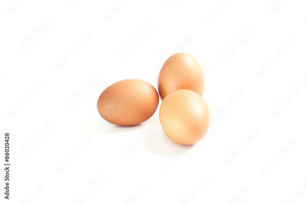 Brown Chicken Egg Isolated on White Background. Brown Chicken Egg Isolated on White Background.