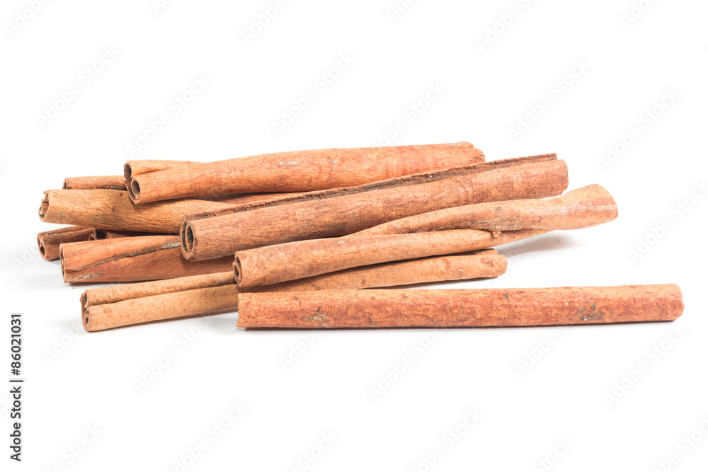 Cinnamon sticks on white background
Cinnamon sticks on white background