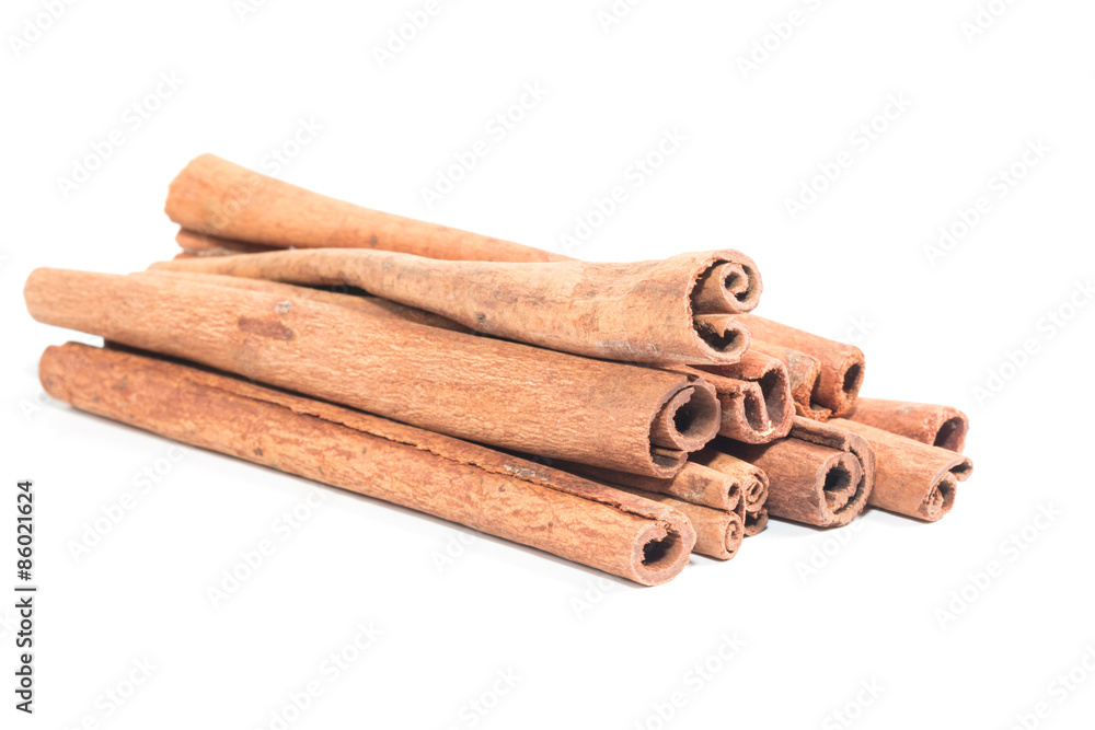 Cinnamon sticks on white background
Cinnamon sticks on white background