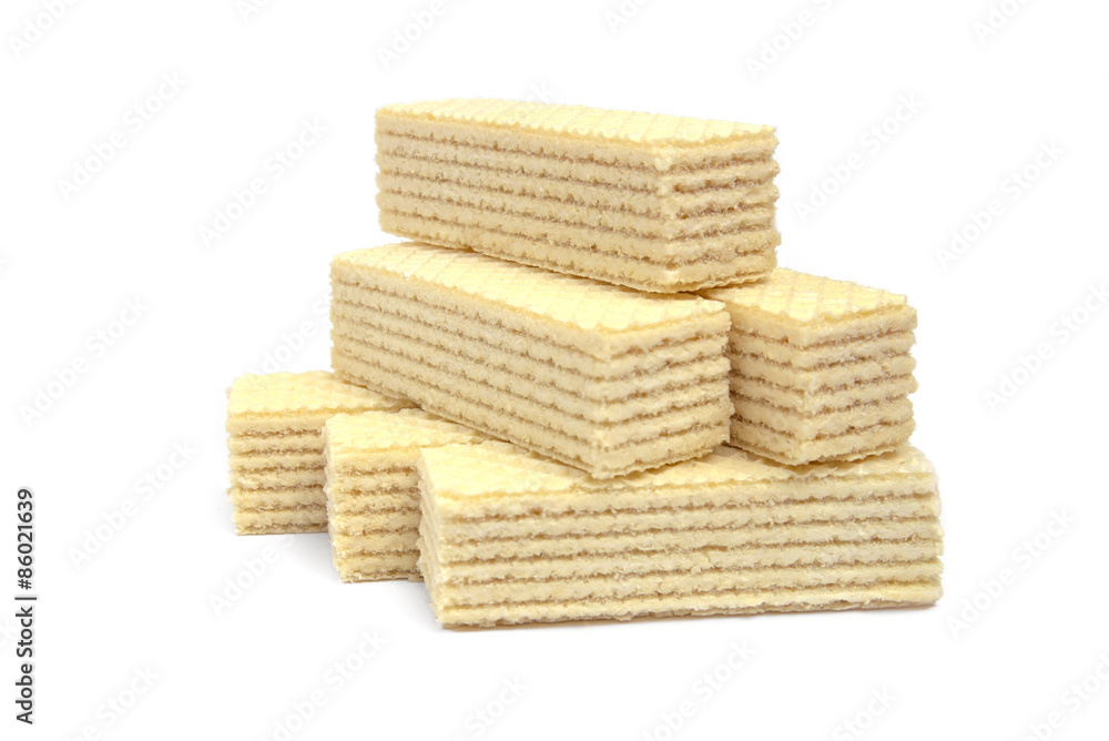 Wafers isolated on white background Wafers isolated on white background