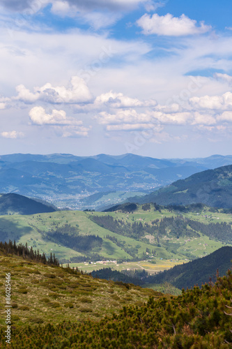 panorama view of the mountains and cliffs