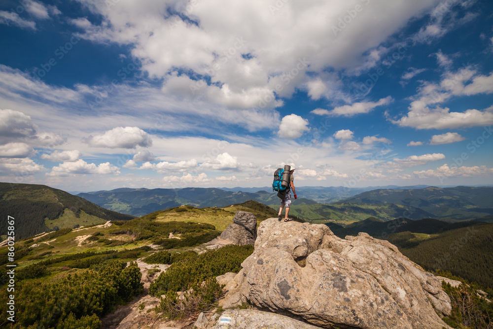 panorama view of the mountains and cliffs