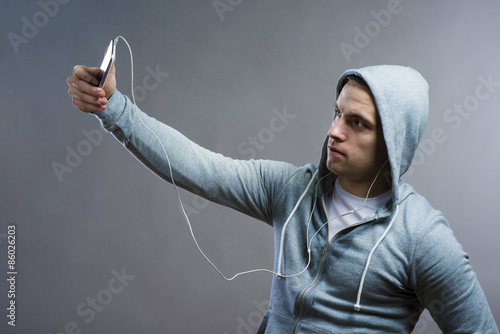 Runner in a studio