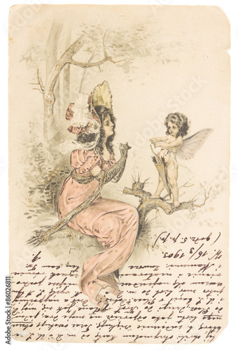 Wallpaper Mural vintage photo  of  young woman with child  Torontodigital.ca