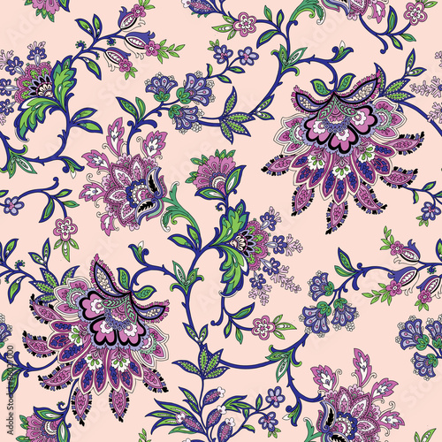 Spring garden flowers pattern