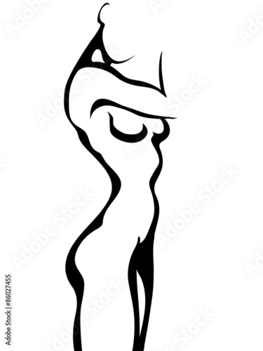 Sketch of woman torso