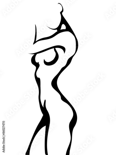 Sketch of woman torso