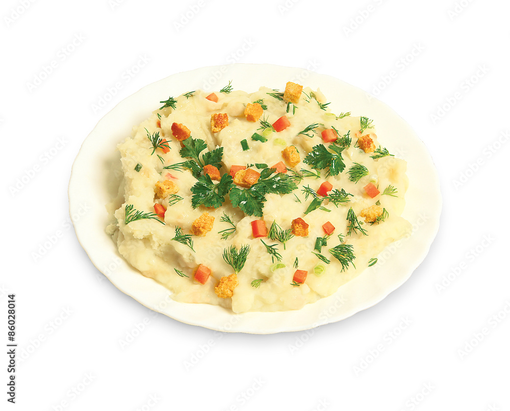 Mashed potato croutons Mashed potato croutons