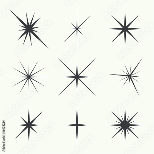 Vector set of stars