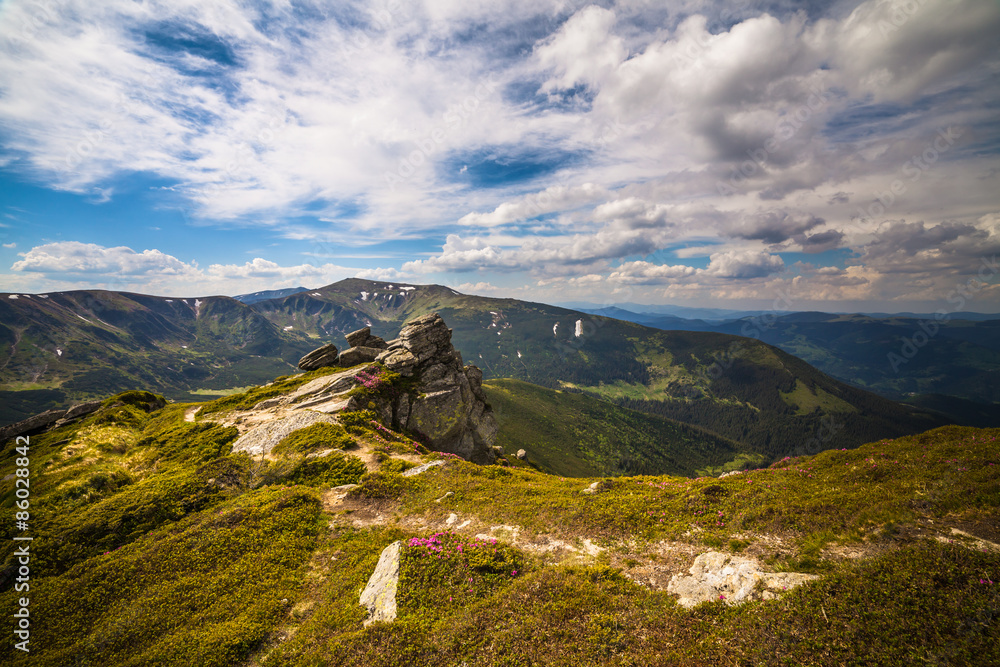 Beautiful mountains landscape in Carpathian
