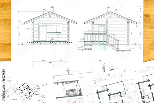 home plan blueprint and drawings