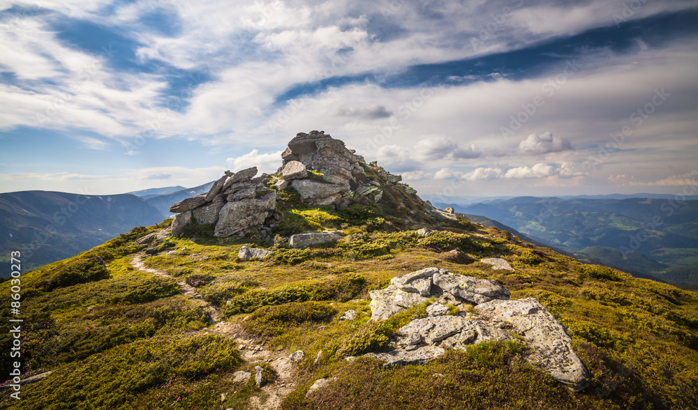 Beautiful mountains landscape in Carpathian