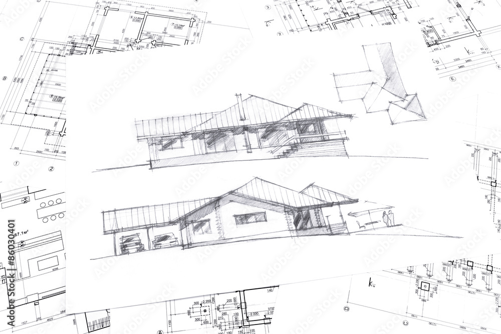 graphical sketch of new house