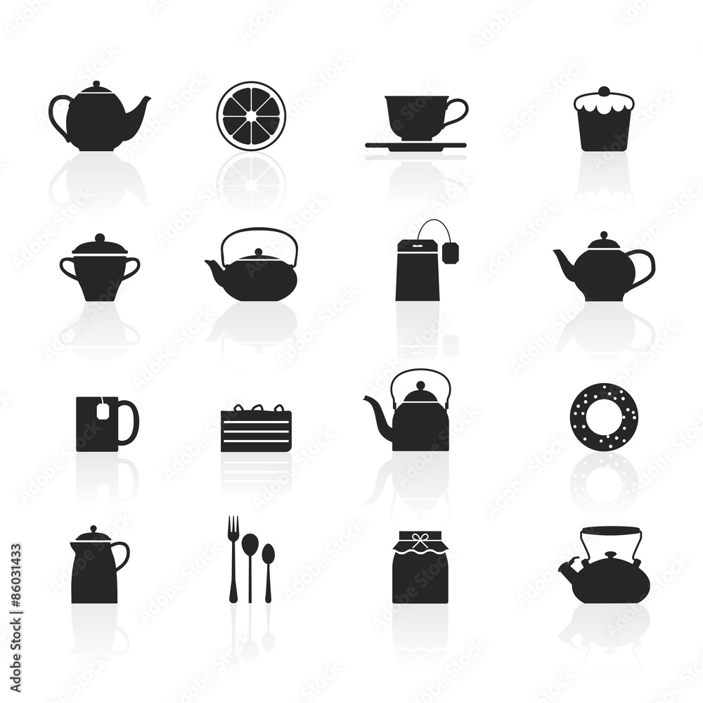 Tea Icons Set Tea Icons Set