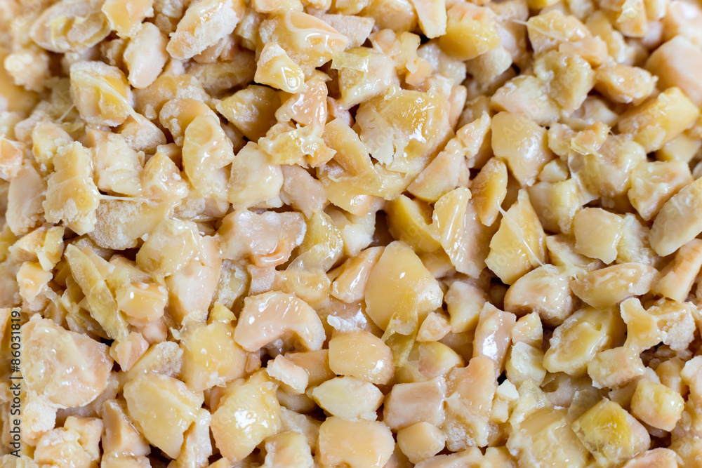 Close up of small fermented soybeans known as Natto in Japan. Close up of small fermented soybeans known as Natto in Japan.
