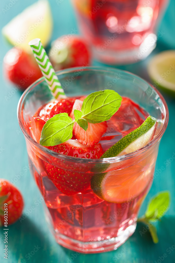 summer strawberry lemonade with lime and mint summer strawberry lemonade with lime and mint