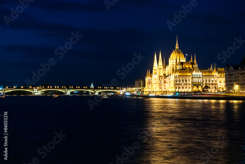 Budapest Cityscape at night. 