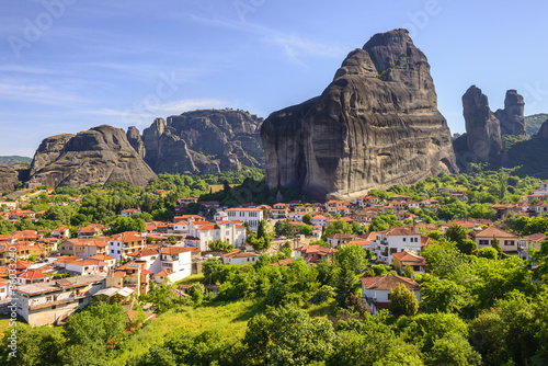 Town of Kastraki, Meteora mountains in Thessaly, Greece