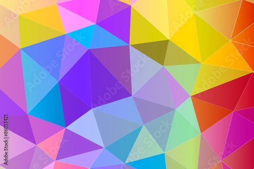 Multicolor Abstract Geometric Background with Triangular Polygon