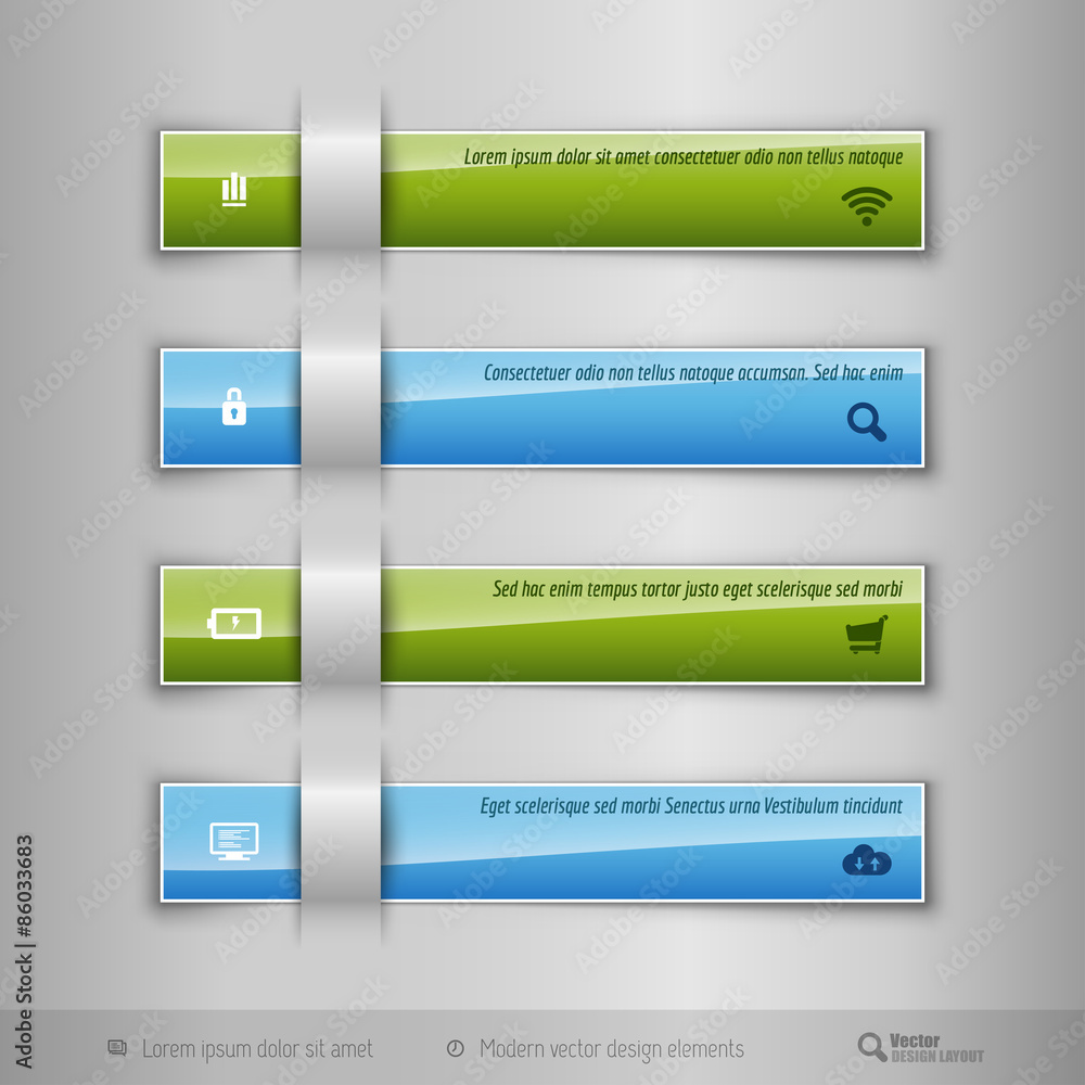 Fototapeta premium Modern business tabs - infographics - template for web design or