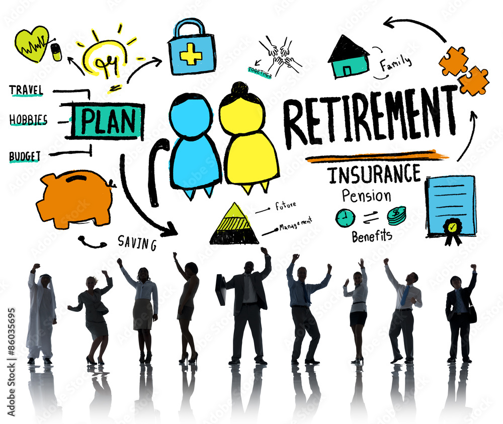 Fototapeta premium Business People Retirement Celebration Career Goal Concept