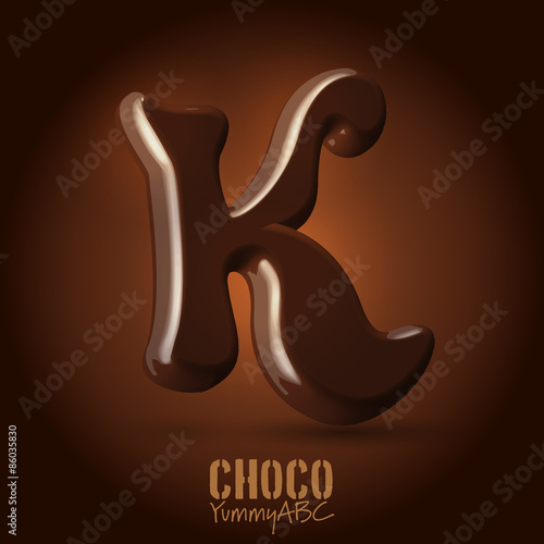 Chocolate vector dark 3d typeset
