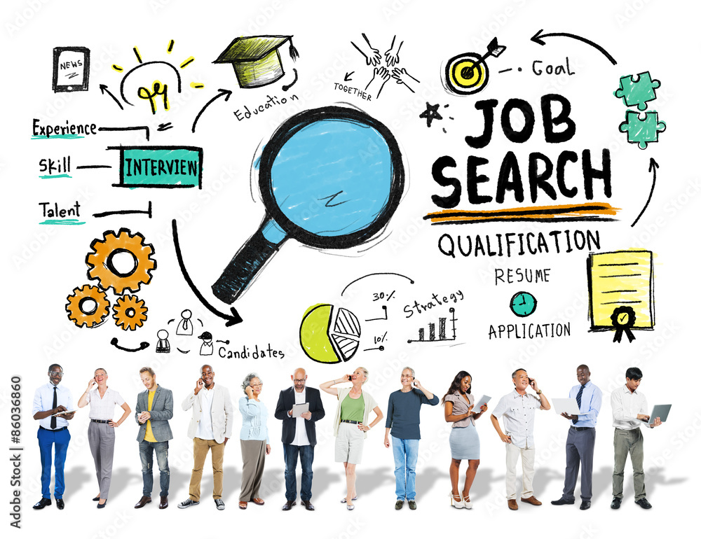 Diversity Business People Digital Devices Job Search Concept Diversity Business People Digital Devices Job Search Concept