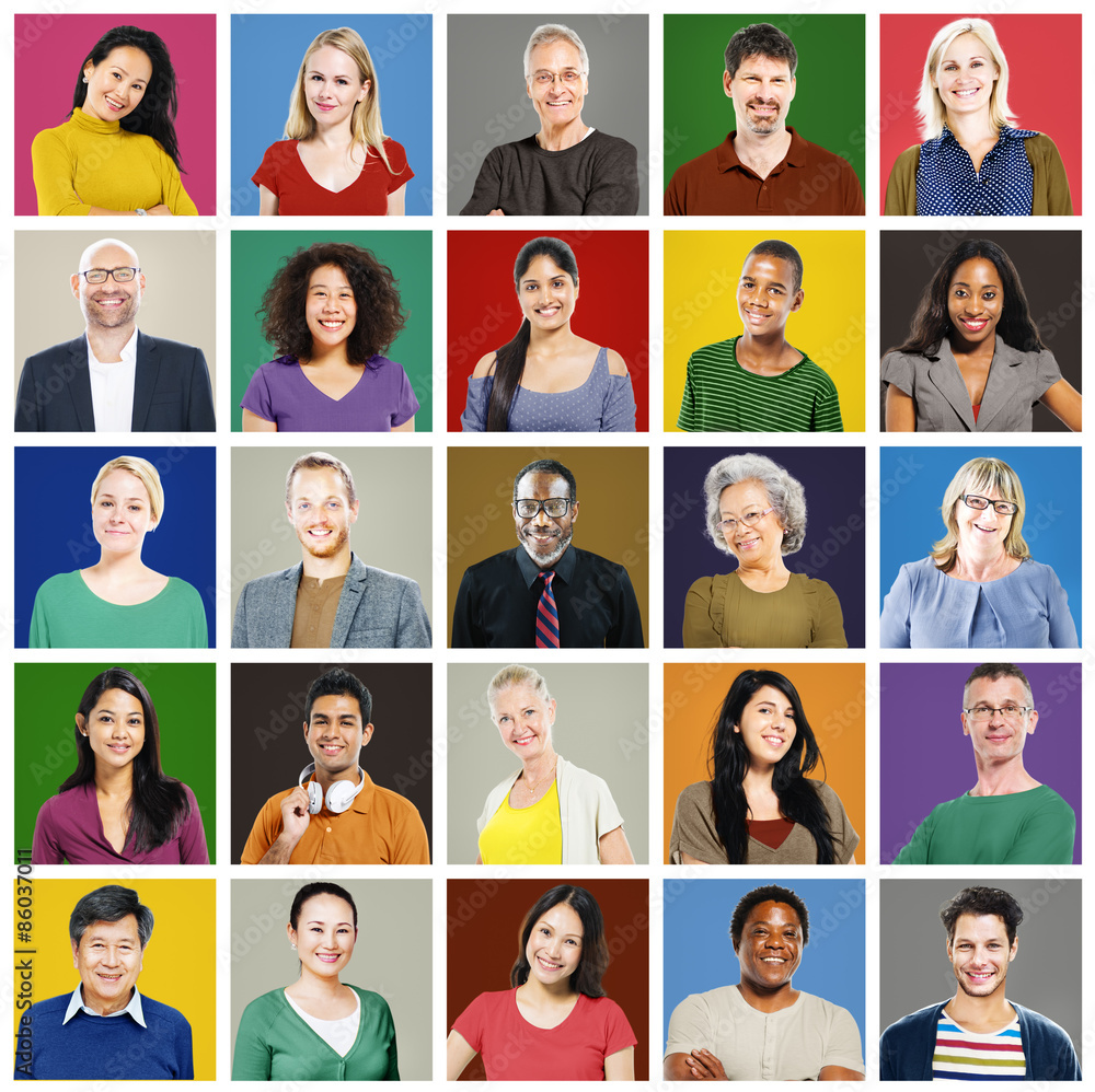 Community Diversity Group Headshot People Concept Community Diversity Group Headshot People Concept