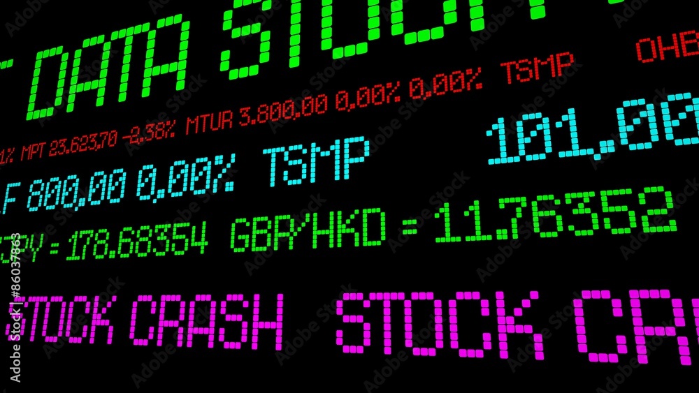 Stock crash ticker