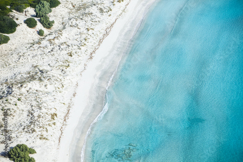 Vista aerea su spiaggia del sud Sardegna photo