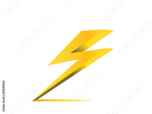 thunder electric charge symbol icon vector