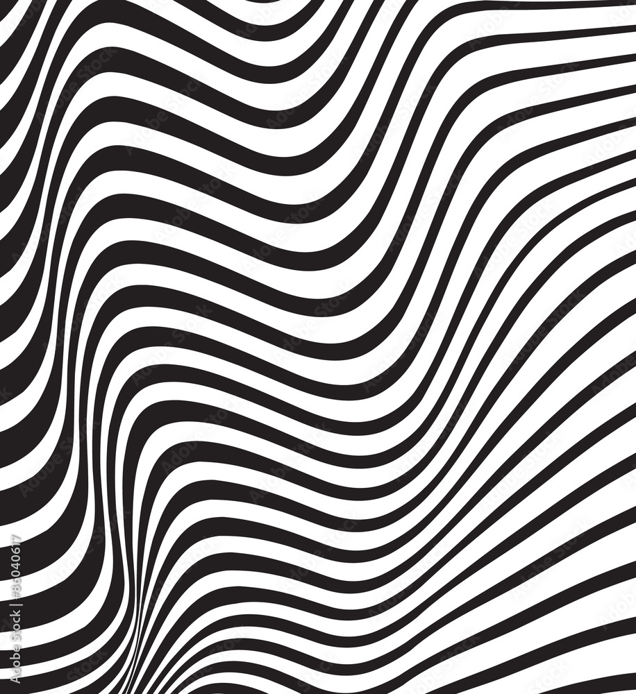 optical wave  abstract striped background black and white