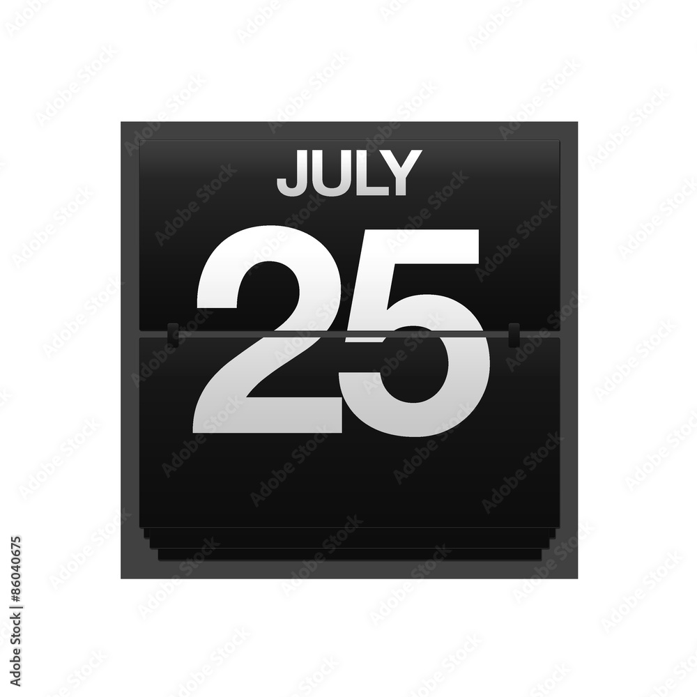 Counter calendar july 25. Counter calendar july 25.