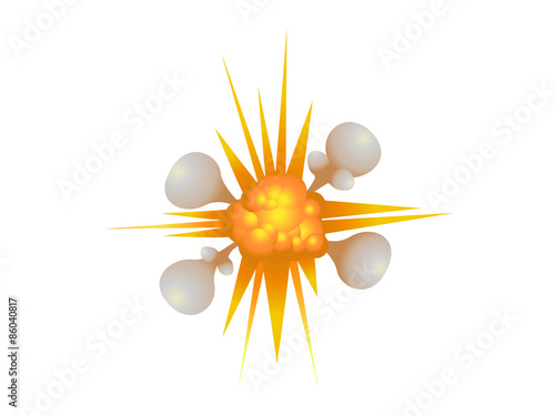 explosion, blast  symbol element vector illustration