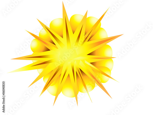 explosion, blast  symbol element vector illustration