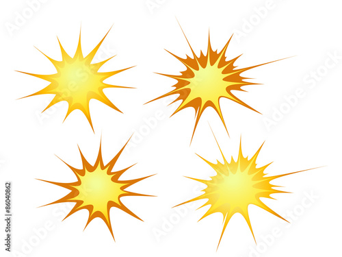 explosion, blast  symbol element vector illustration