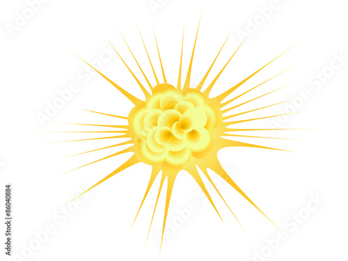 explosion, blast  symbol element vector illustration