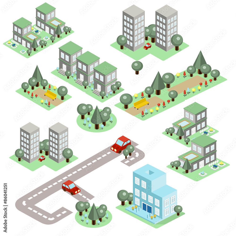 Set of the Isometric City Set of the Isometric City