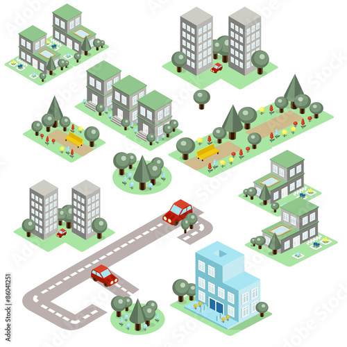 Set of the Isometric City 