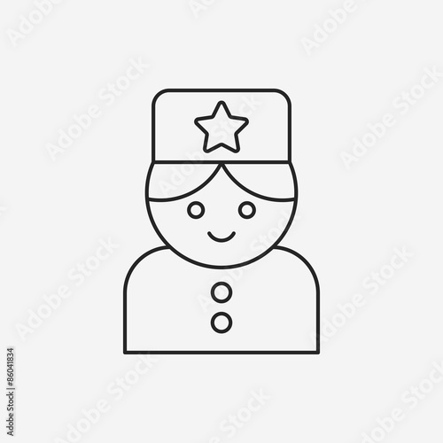 hotel bellman line icon