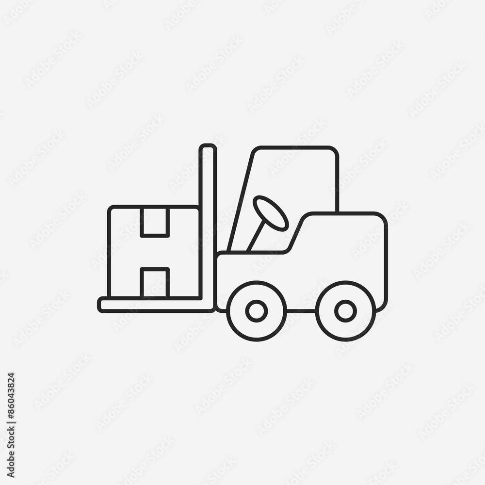 logistics truck line icon logistics truck line icon